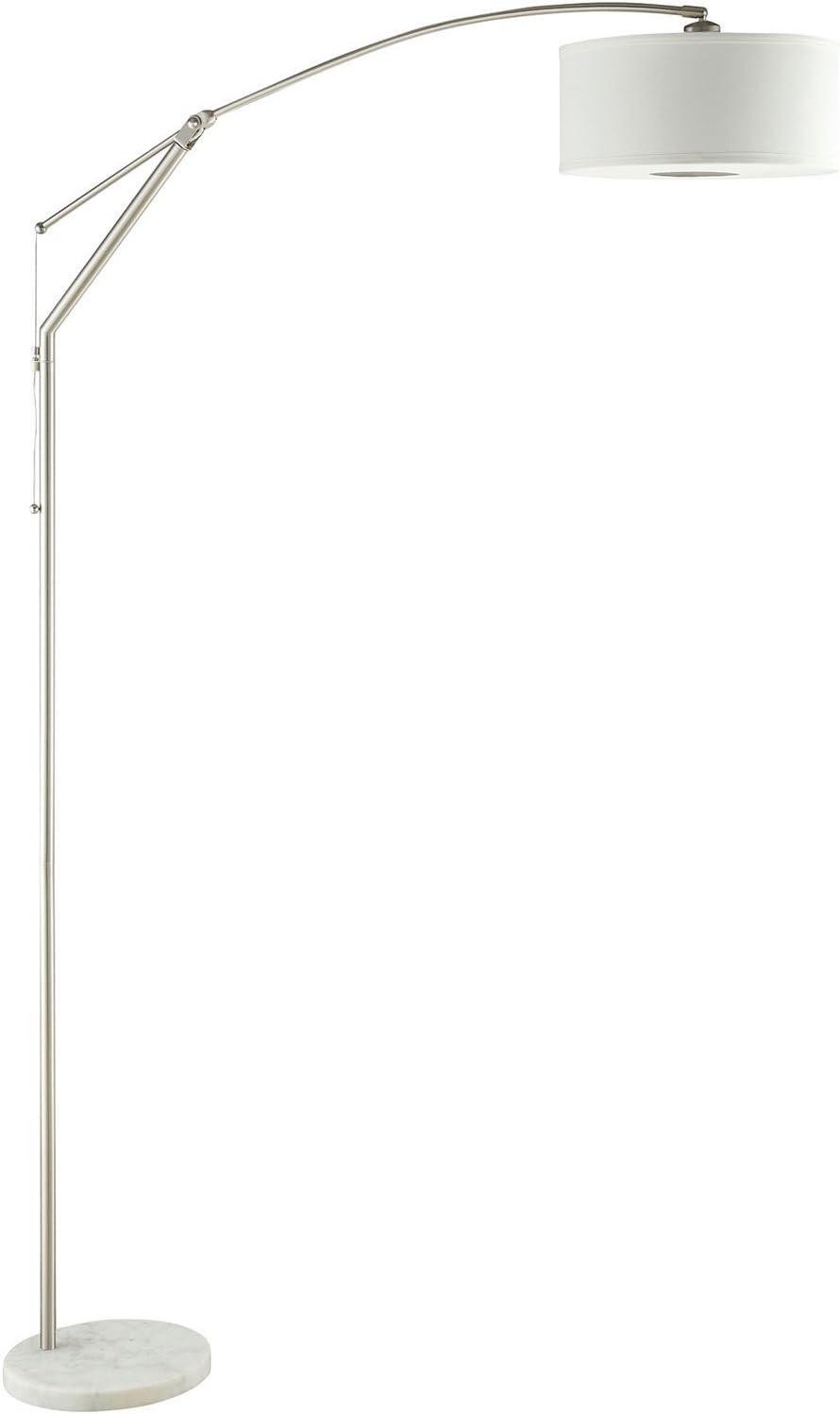 Coaster Contemporary Metal Pendant Drum Shade Floor Lamp in Black