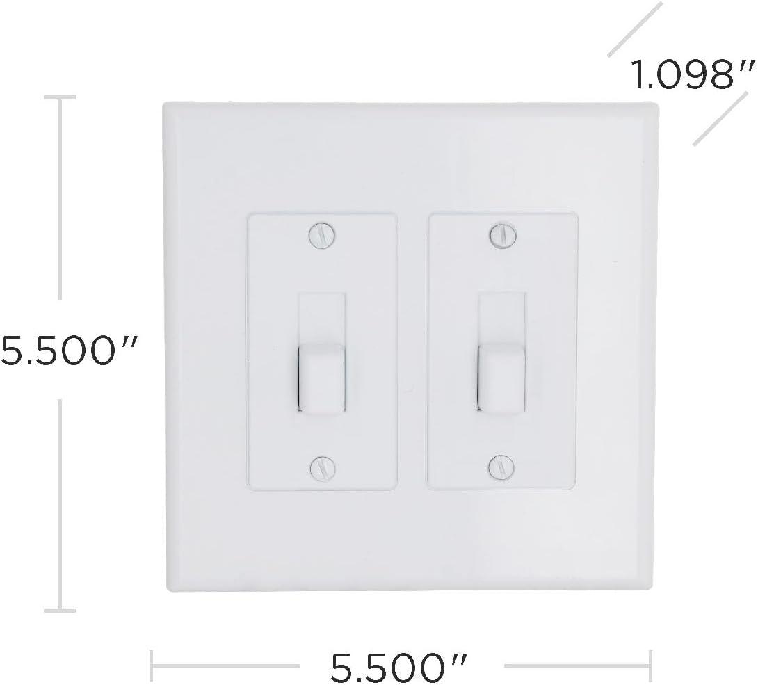 Revive White Smooth 2-Gang Wall Plate Cover