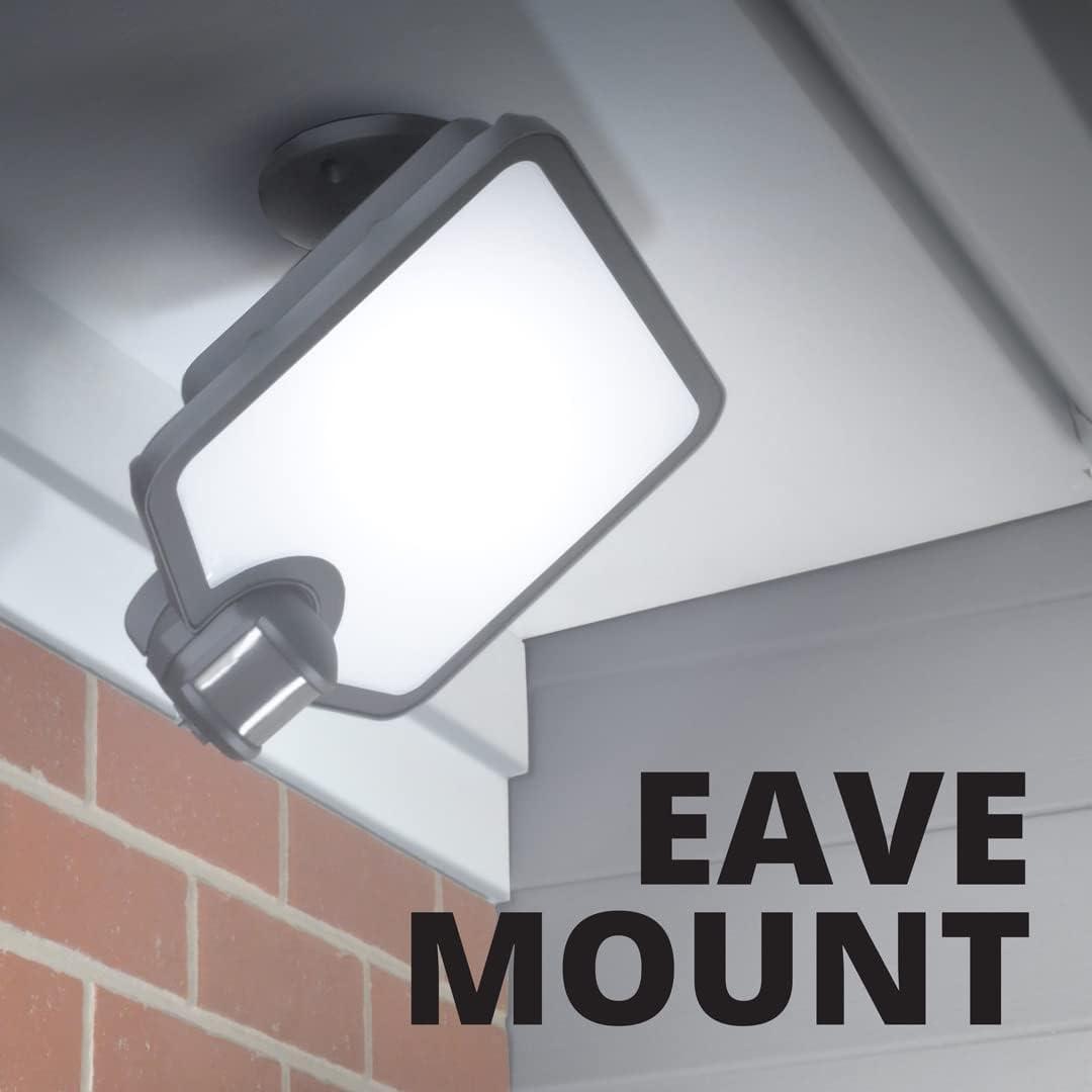 Good Earth Lighting Hyper Bright LED Motion Activated Security Flood - Bronze, 2000 or 7000 Selectable Lumens, 3000K/4000K/5000K Color Selectable Temperature, IP65 Rated