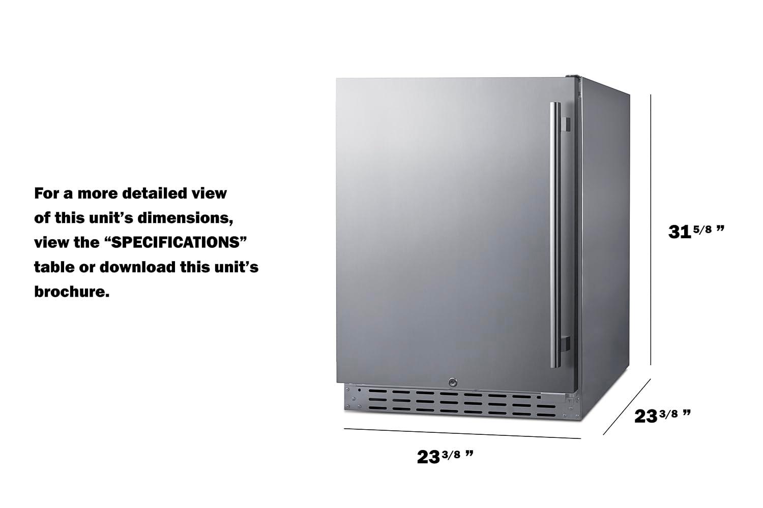 Summit Appliance Summit Appliance 24" W Built-in ADA Compliant Outdoor Refrigerator