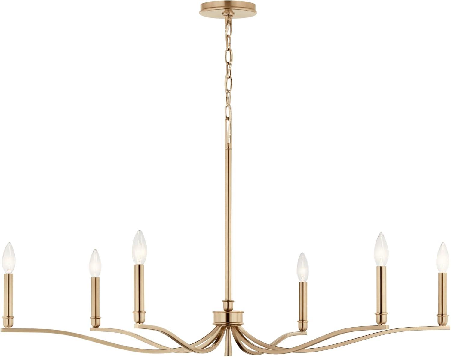 Kichler 52696 Malene 6 Light 42" Wide Taper Candle Style Chandelier - Bronze