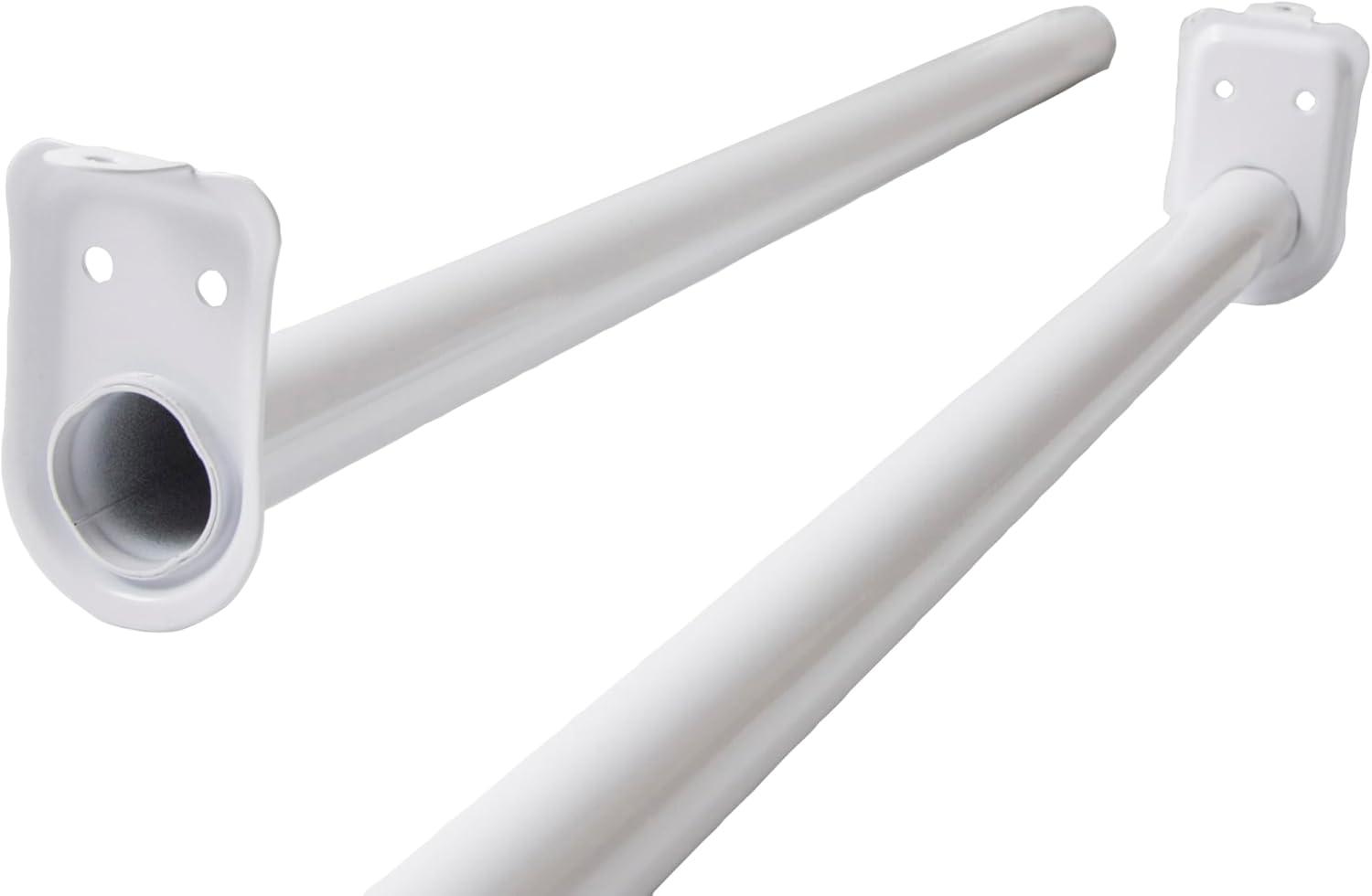 Design House Steel Adjustable 48" to 72" Closet Rod, White
