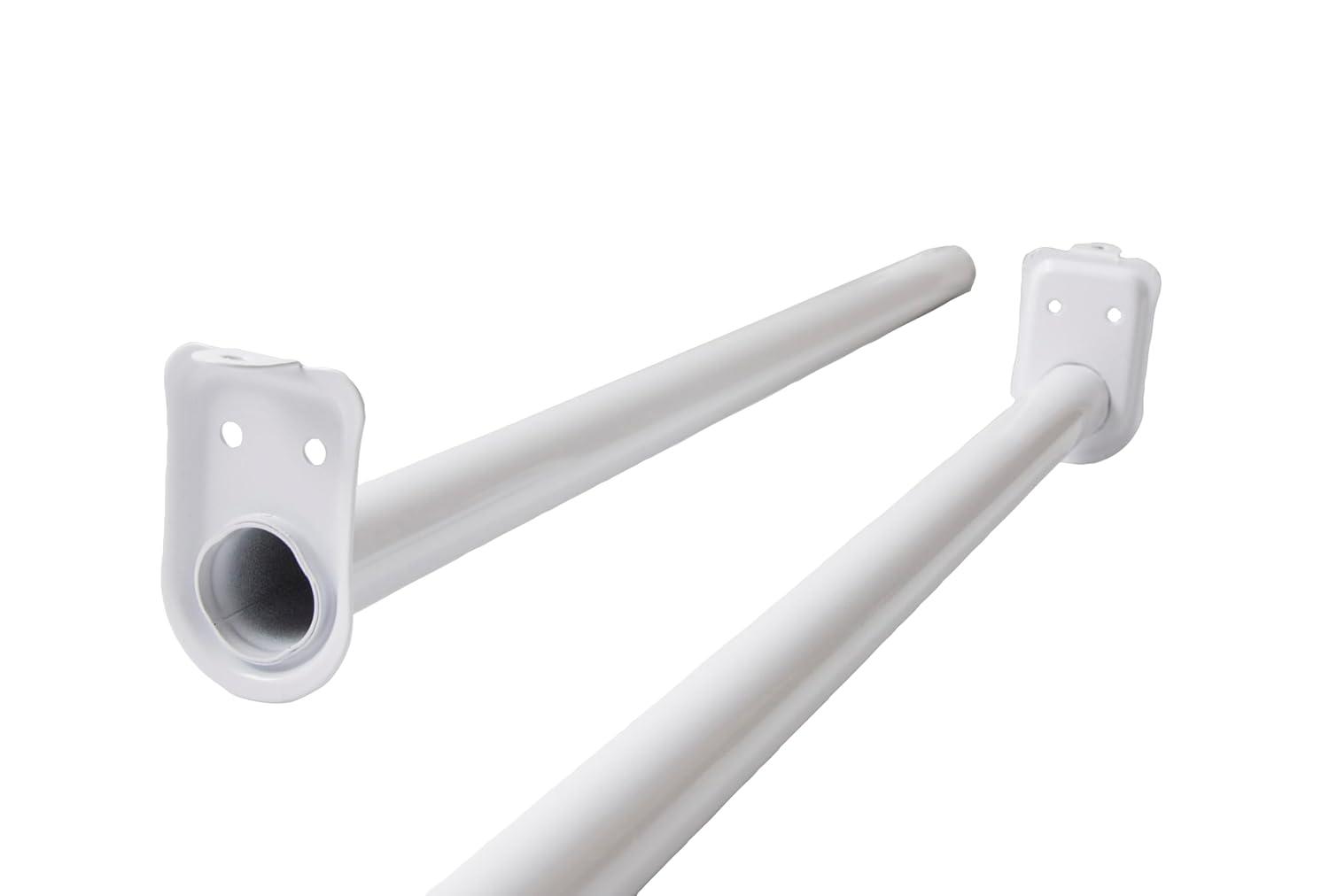 Design House Steel Adjustable 48" to 72" Closet Rod, White