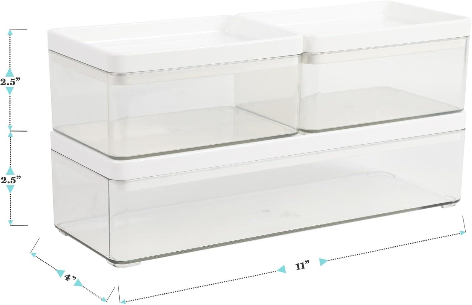 Thomas Martha Stewart Stackable Plastic Storage Box with Plastic Lids