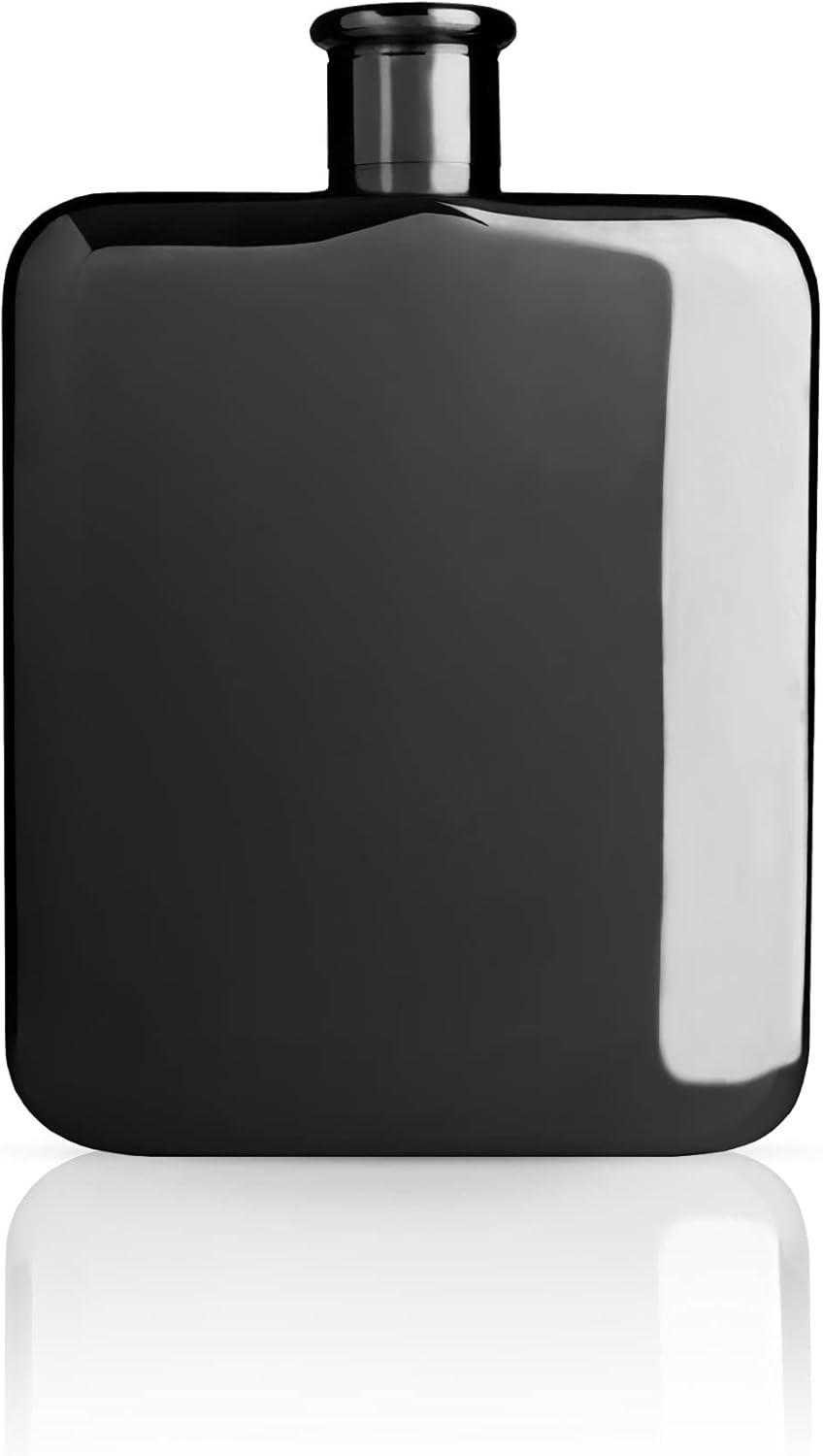 Viski Copper Flask, Stainless Steel Flask with Screw Top, Copper Plated Liquor Flask for Women and Men, 6 Ounces, Copper, Set of 1