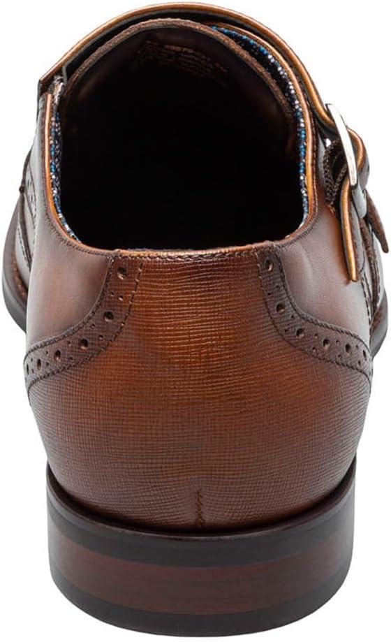 Cognac Genuine Leather Double Monk Strap Formal Shoes