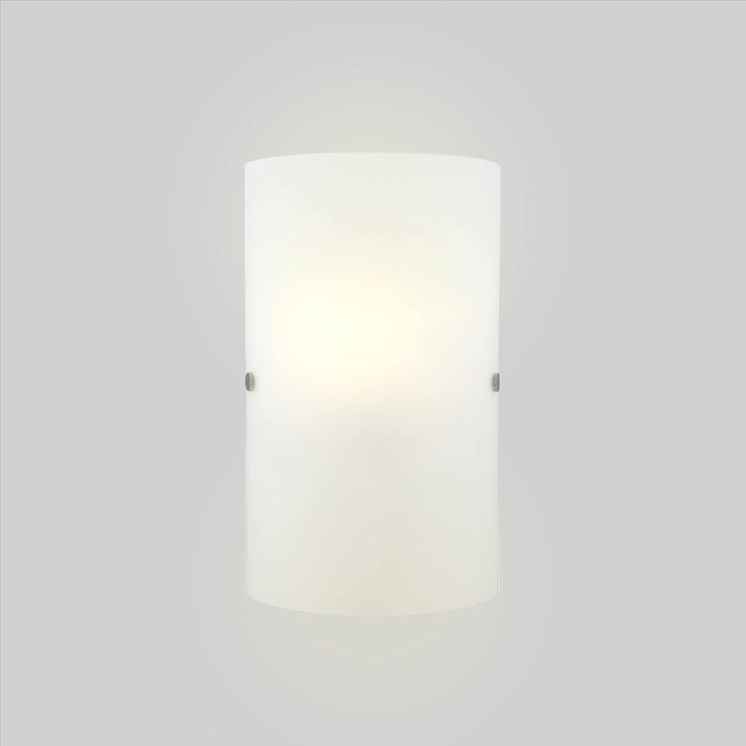 Troy 3 Minimalist Matte Nickel Wall Sconce with Frosted Glass