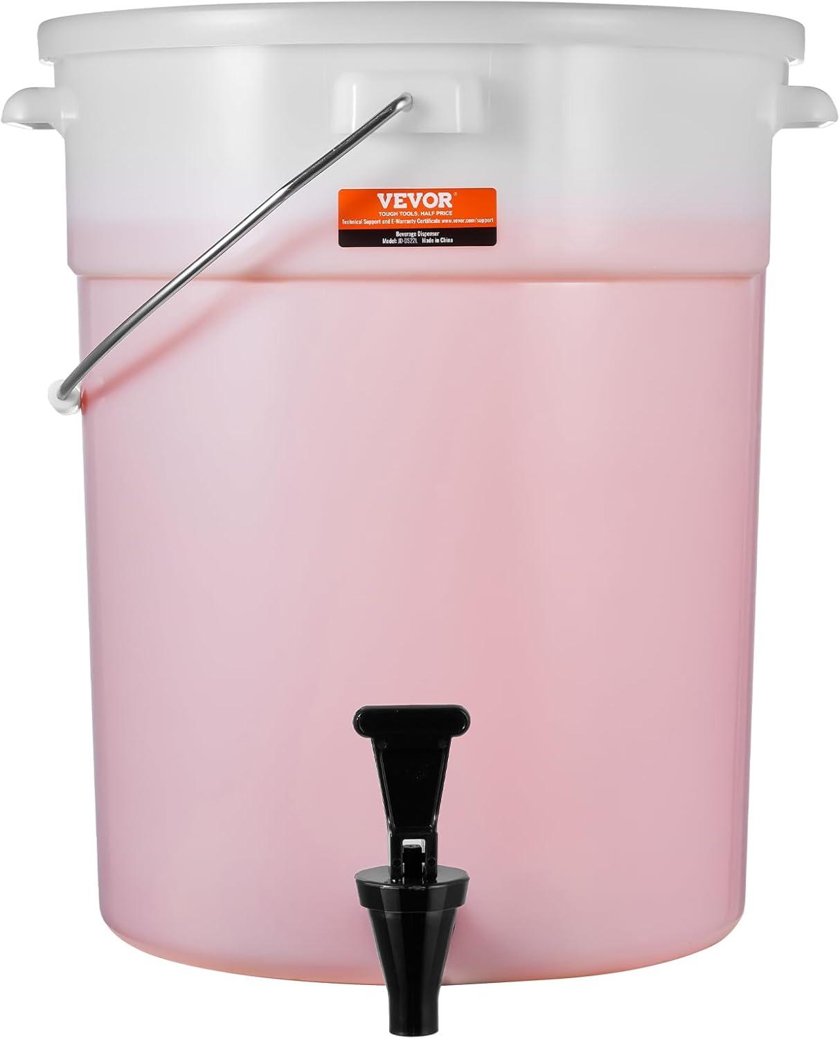 VEVOR Commercial Beverage Dispenser 18L Cold Juice Ice Drink Dispenser for Party