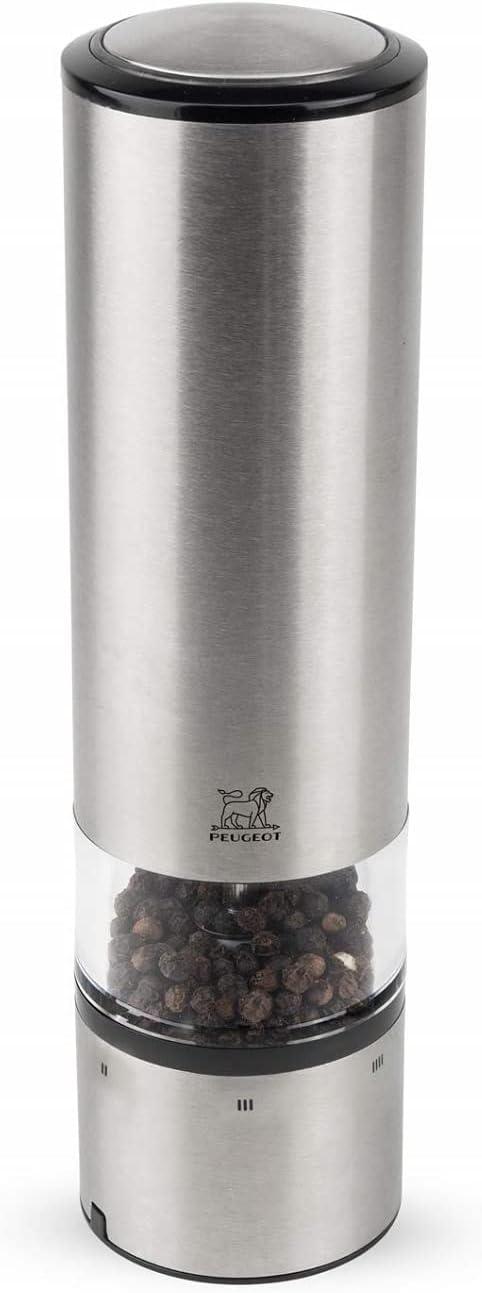 Stainless Steel Electric Pepper Mill with LED Light, 8-inch