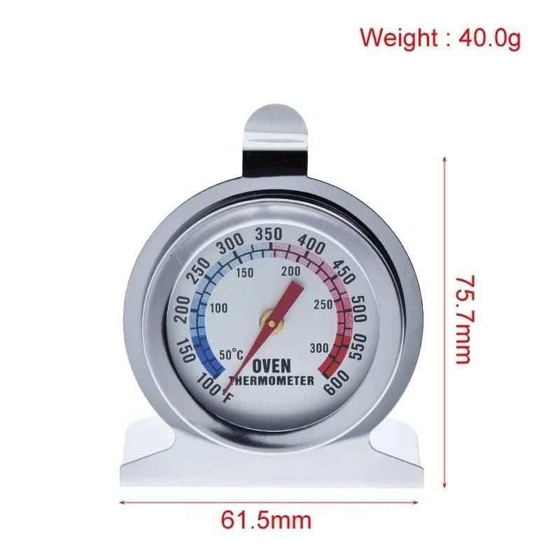 Stainless Steel Large Dial Oven Thermometer with Hanging Hook