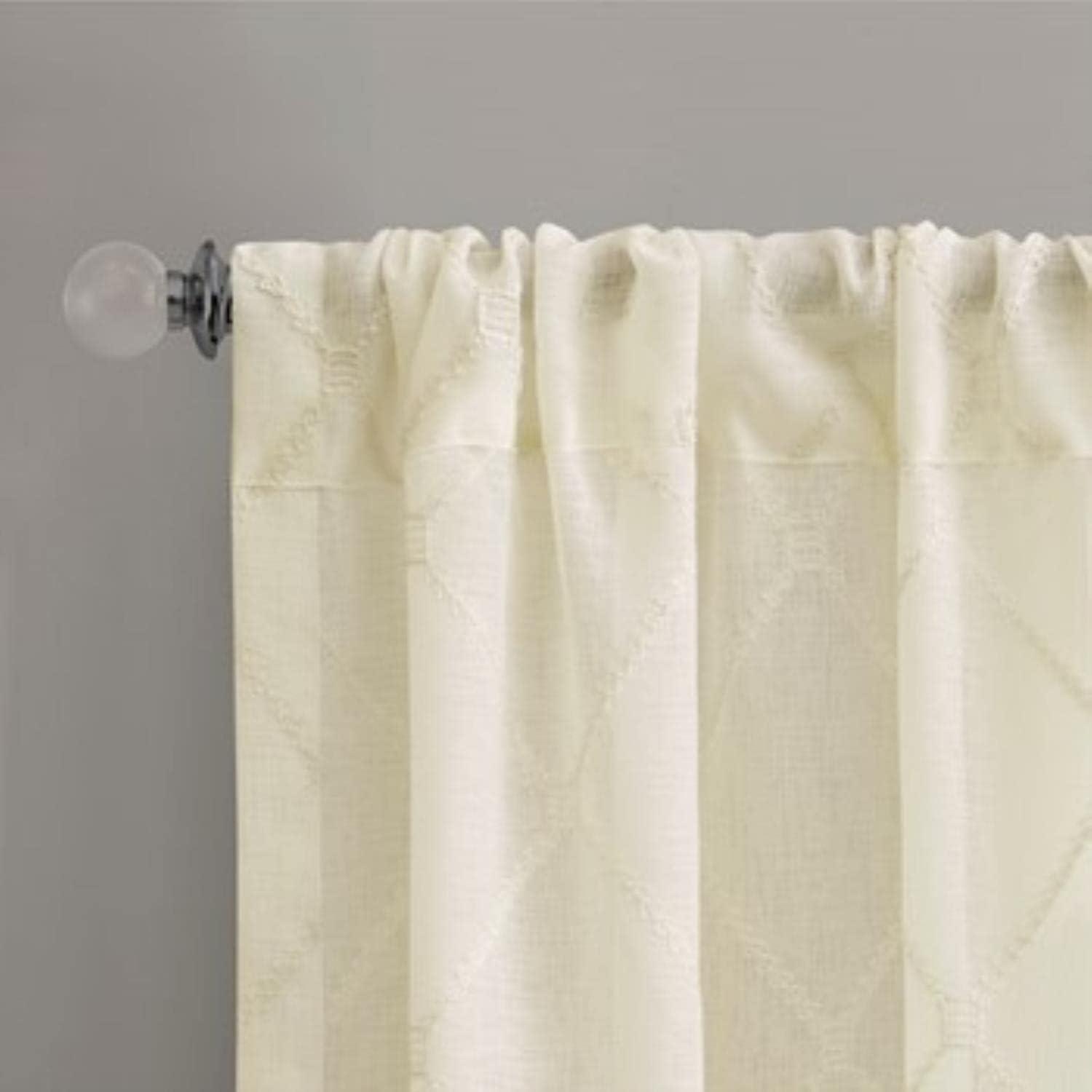 Nirod Diamond Sheer Window Curtain Panel