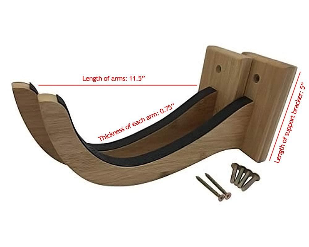 Bamboo Wall-Mounted Surfboard Display Rack