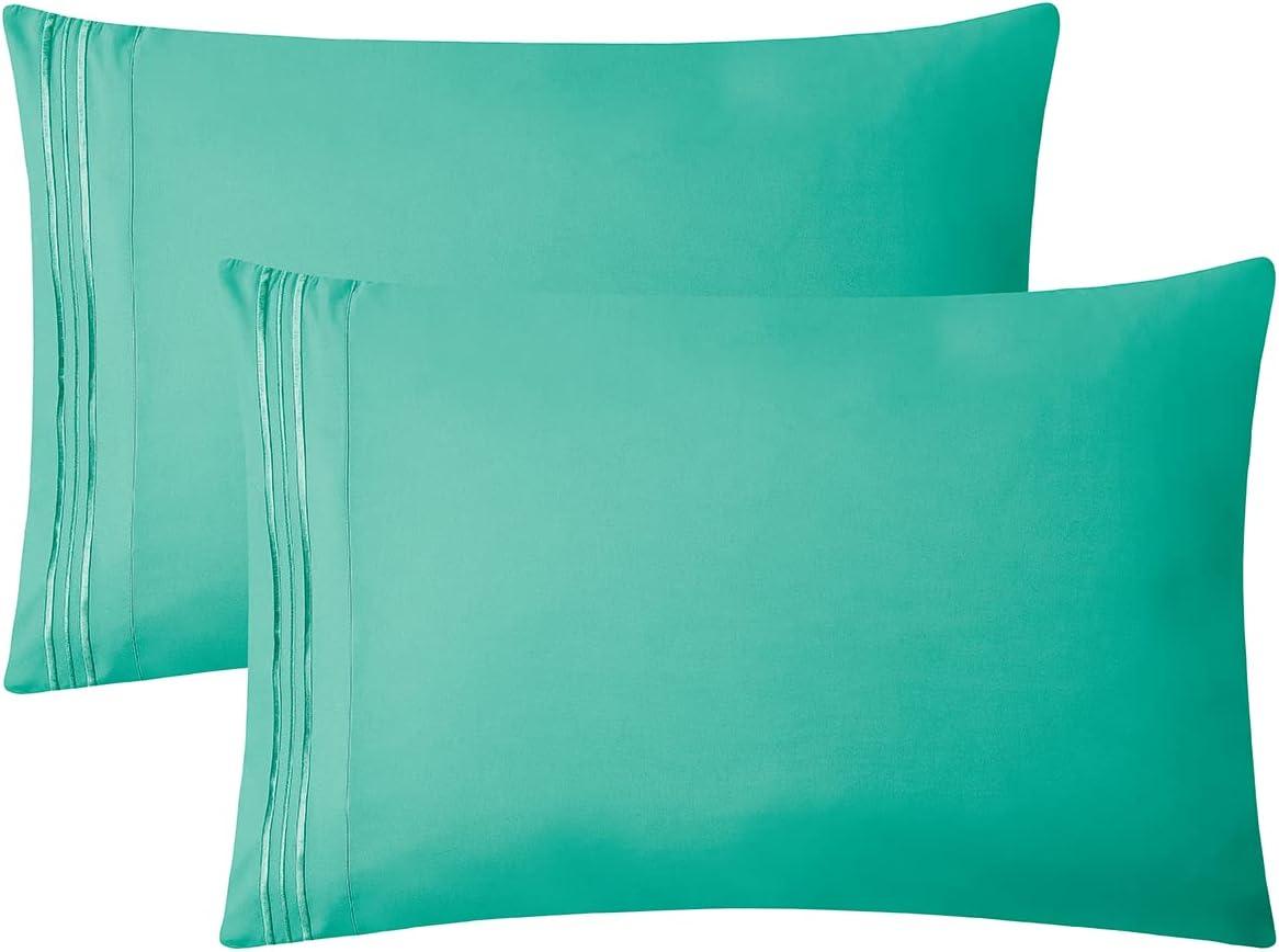 Mint Green Queen Organic Cotton Microfiber Deep Pocket Sheet Set