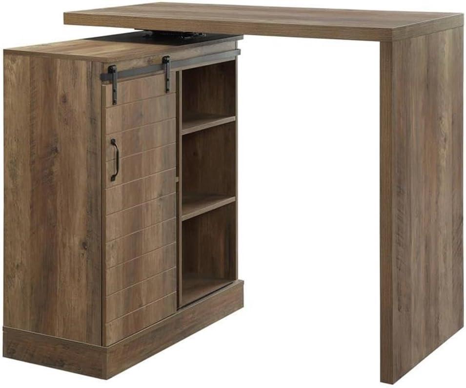 47" Quillon Console Table Rustic Oak Finish - Acme Furniture: Wood Composite, Storage, No Assembly Required