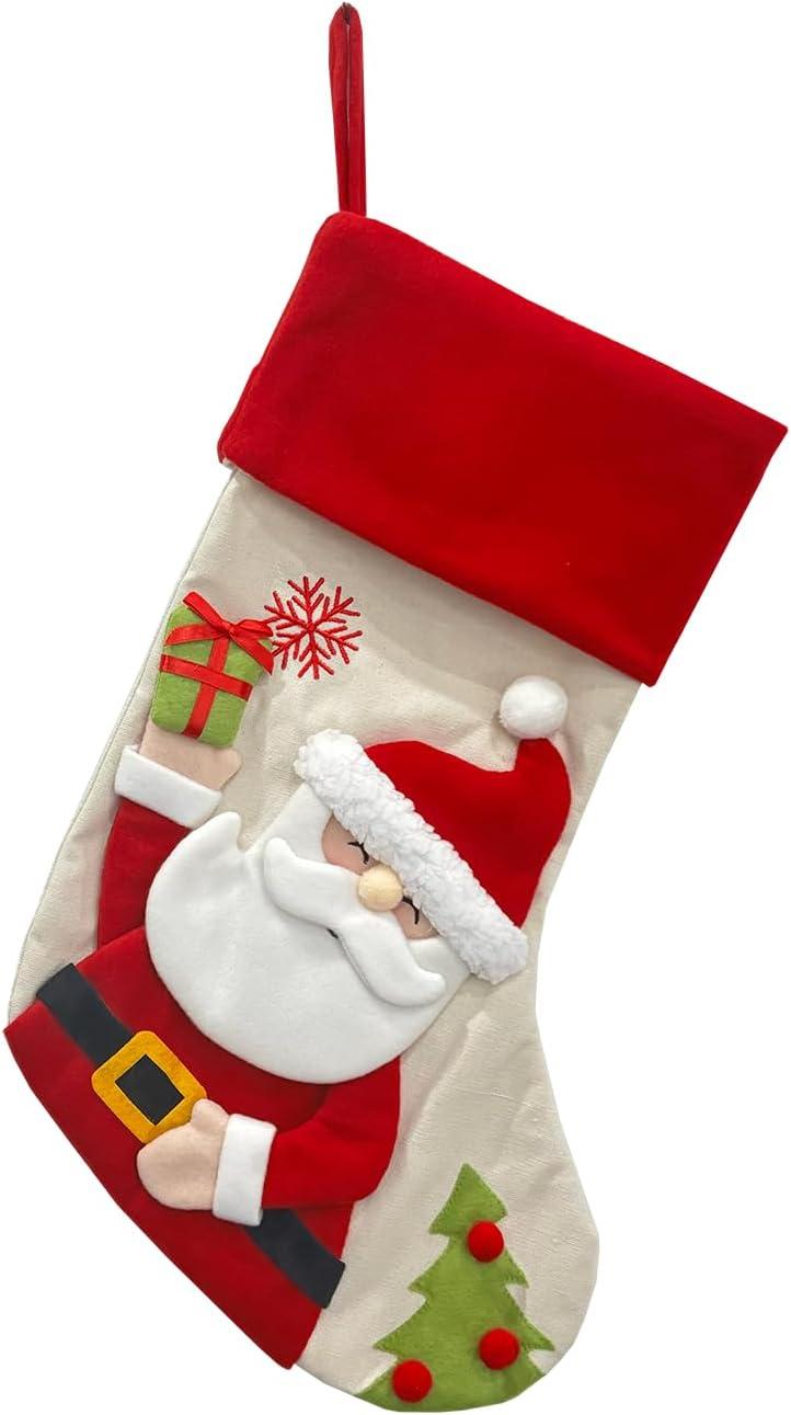 EUDIDV Christmas Ornaments Personalized Christmas Stockings Christmas Stockings With Names 18in Stockings With Santa Snowman And Reindeer Designs Custom Stockings For Holiday Decor Xmas Tree Decor