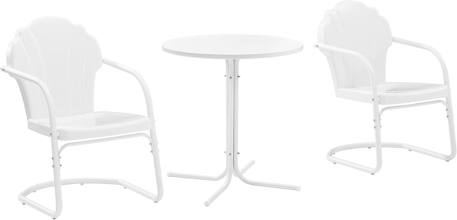 Crosley 3pc Tulip Retro Metal Bistro Set Red