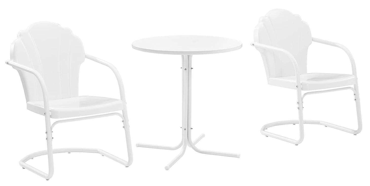 Crosley 3pc Tulip Retro Metal Bistro Set Red