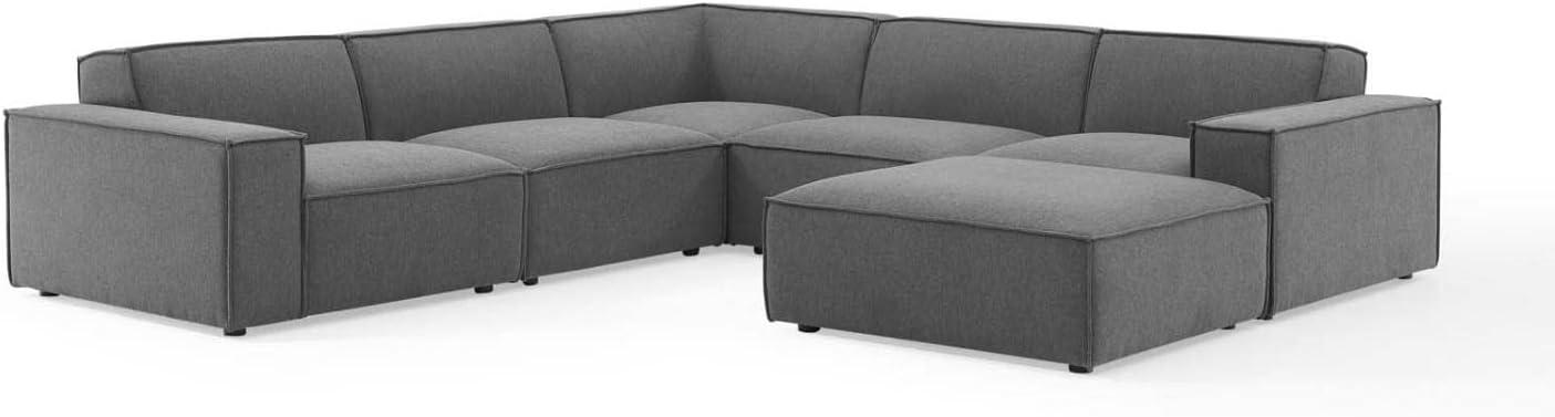 Ergode Restore 6-Piece Sectional Sofa - Charcoal