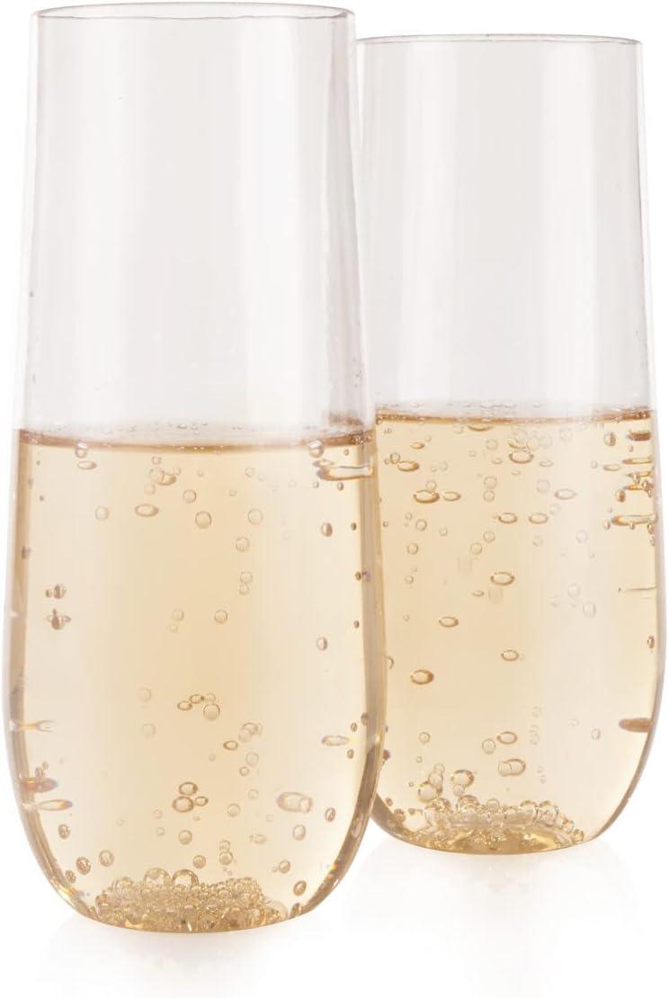 True Flexi Champagne Flutes, Drinking Glasses, Drinkware, 8oz, Set of 1