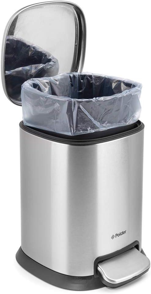 Brushed Stainless Steel 5-Liter Step Trash Can