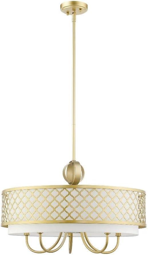 Livex Lighting 41116 Arabesque 1 Light 24" Wide Drum Chandelier - Bronze