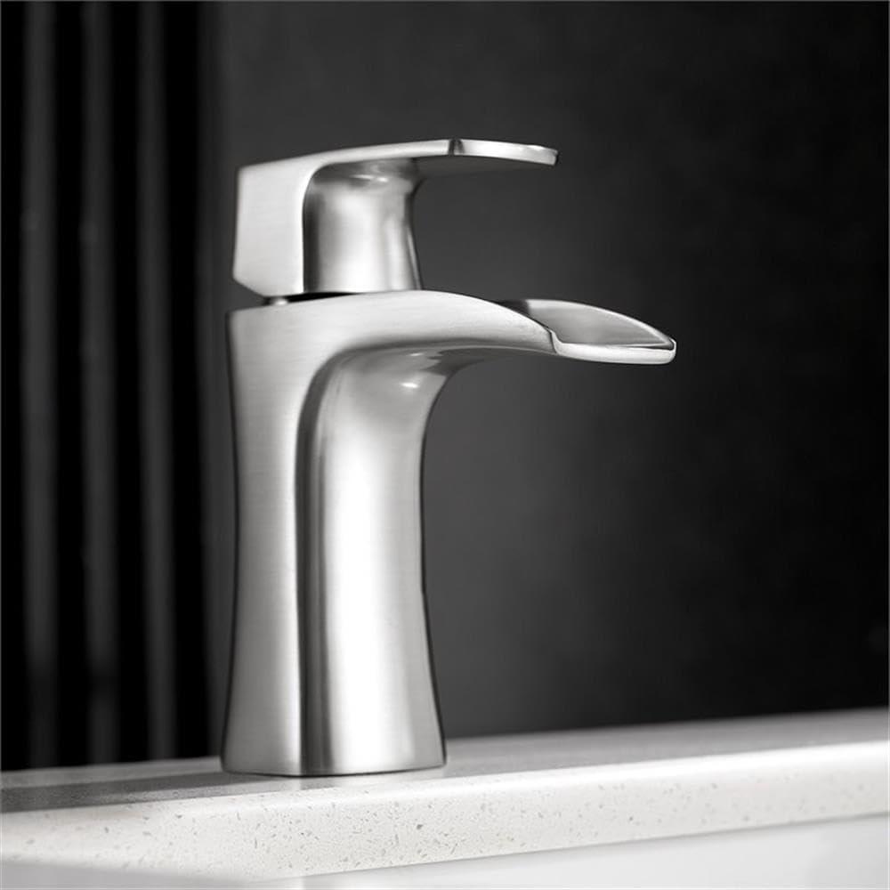 Vinnova Alessandra Single-Lever Vessel Bathroom Faucet in Satin Nickel