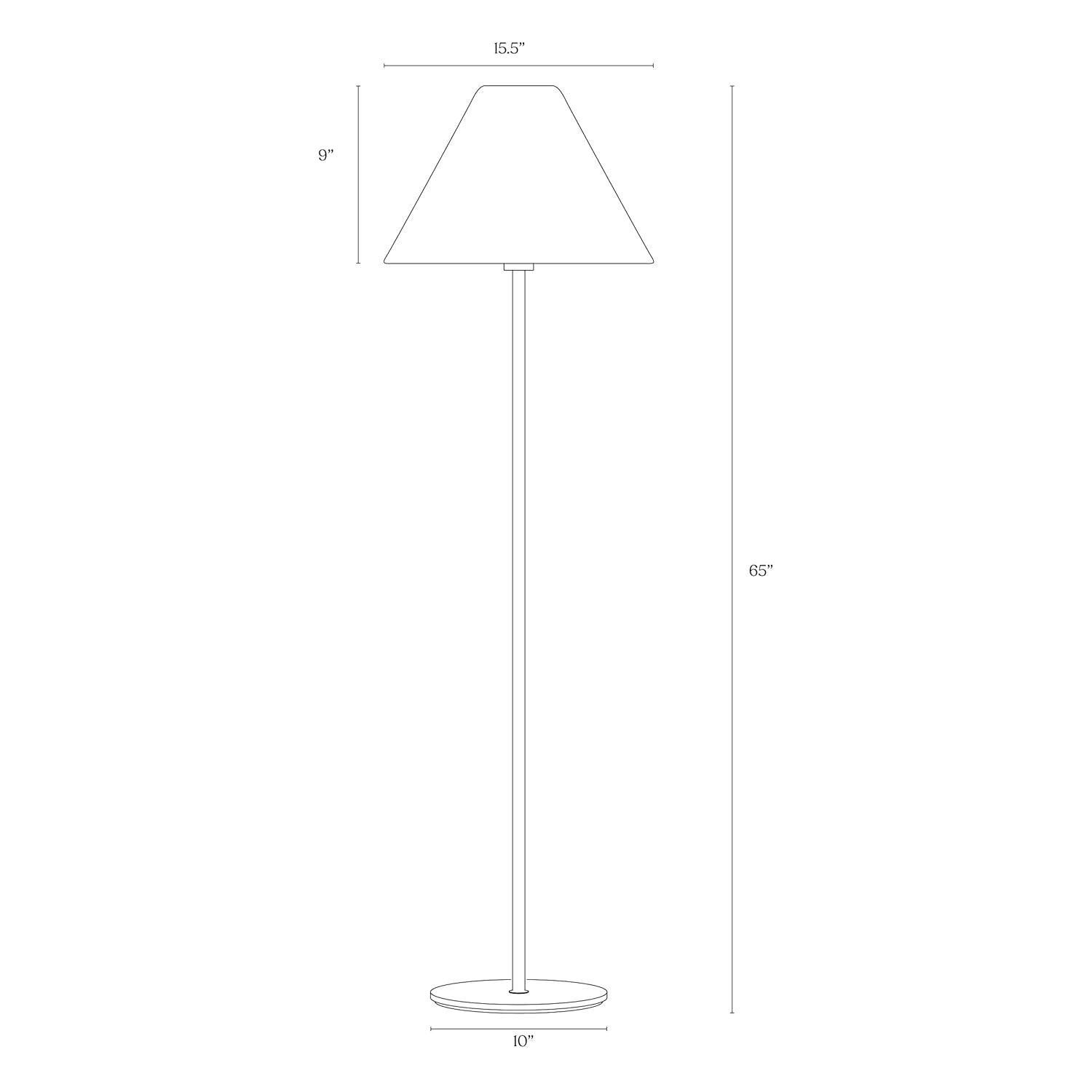 Brightech Mika – Free Standing Classic Floor Lamp – Elegant Tall Pole Lamp for Living Room or Bedroom – Mid-Century Modern Stand Up Lamp with A-Line Open Shade and LED Bulb – Gold/Antique Brass