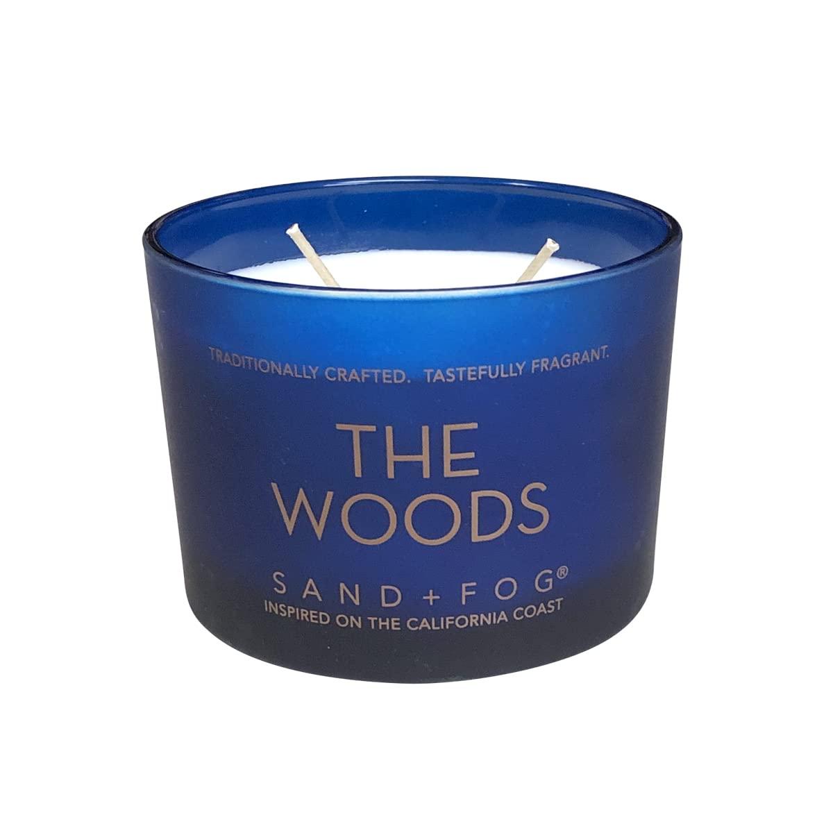 Sand + Fog Scented Candle - The Woods – Additional Scents and Sizes – 100% Cotton Lead-Free Wick - Luxury Air Freshening Jar Candles - Perfect Home Decor – 12oz