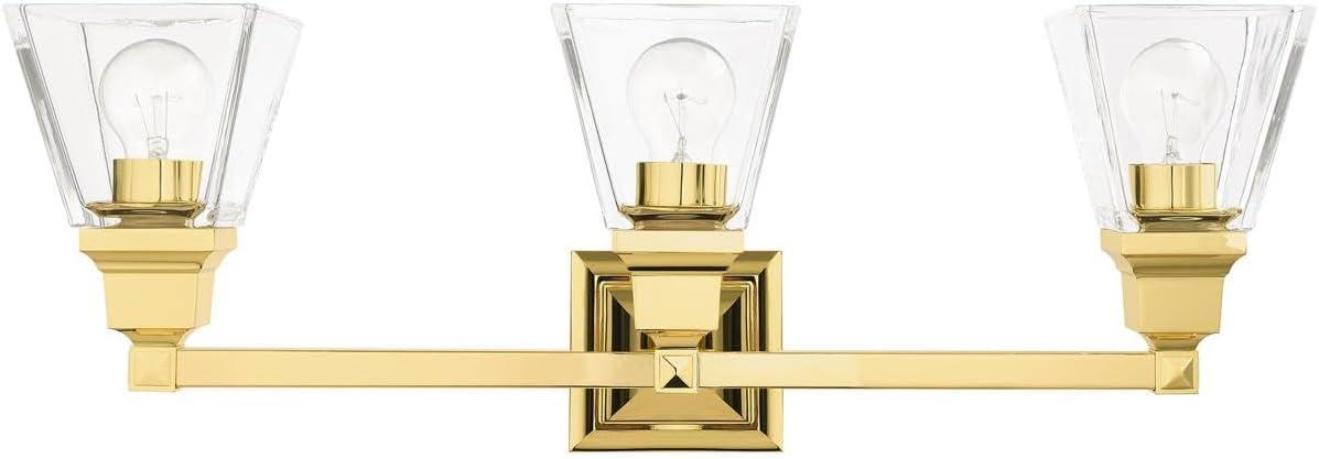 Livex Lighting Mission 3 - Light Vanity in  Polished Brass