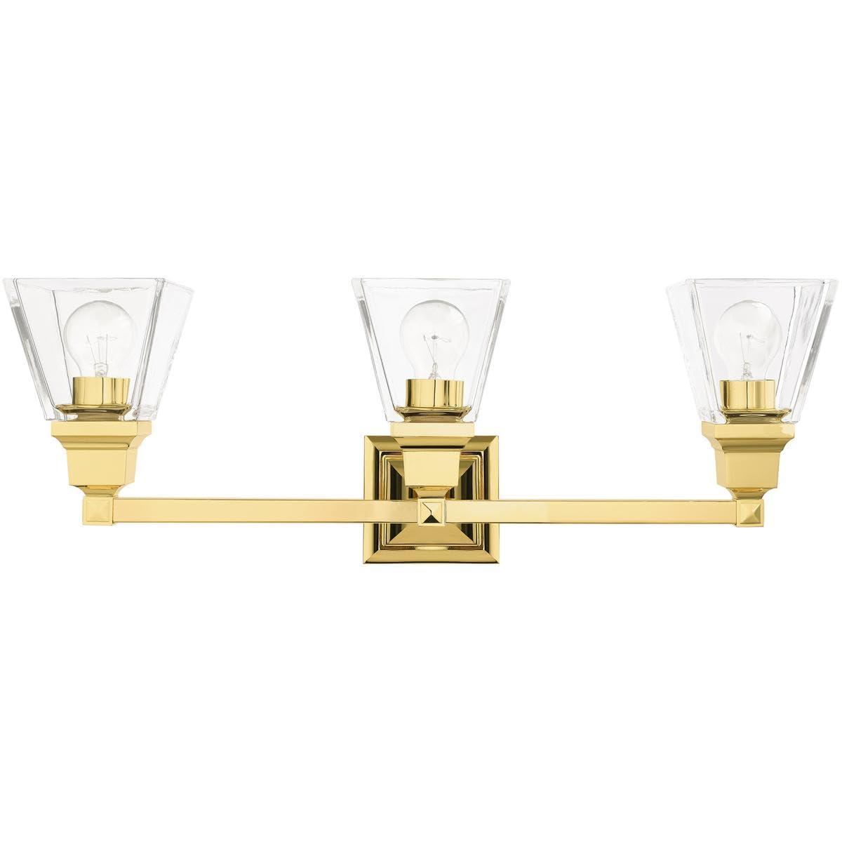 Livex Lighting Mission 3 - Light Vanity in  Polished Brass