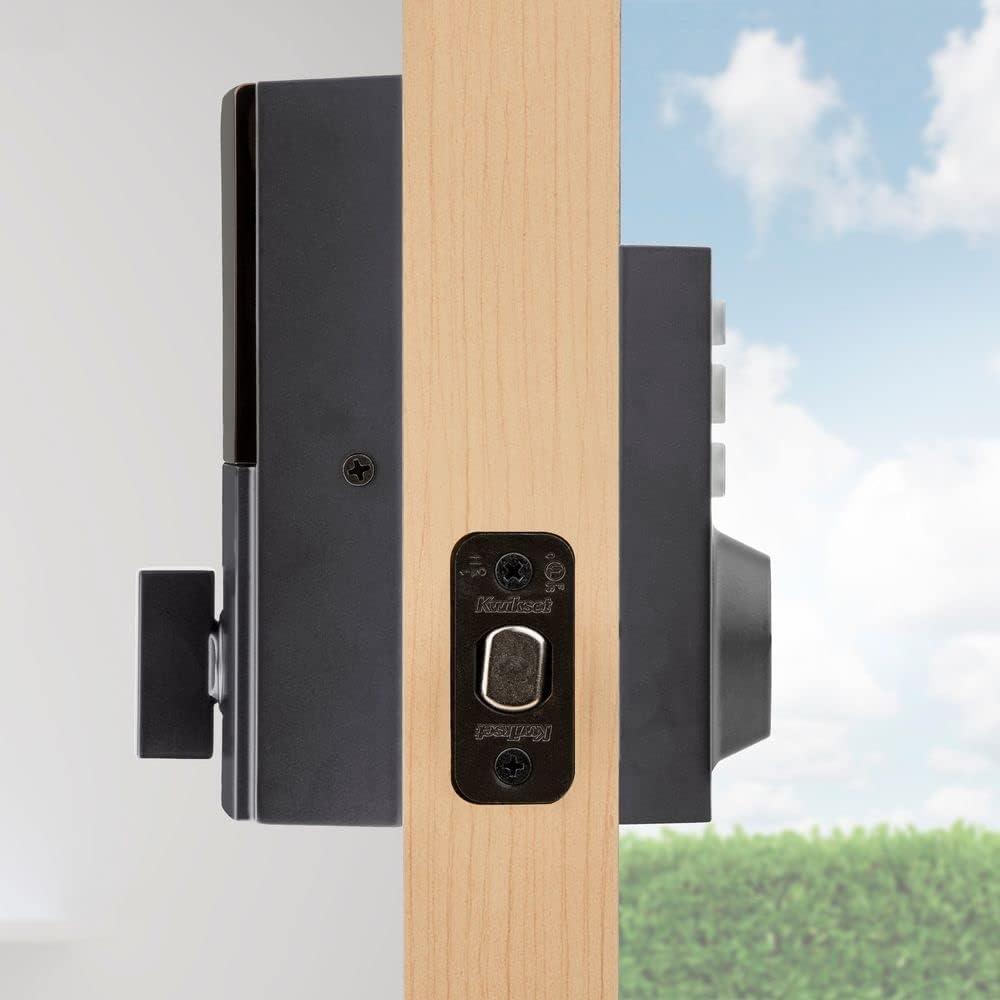 Matte Black Electronic Keypad Deadbolt with SmartKey Security