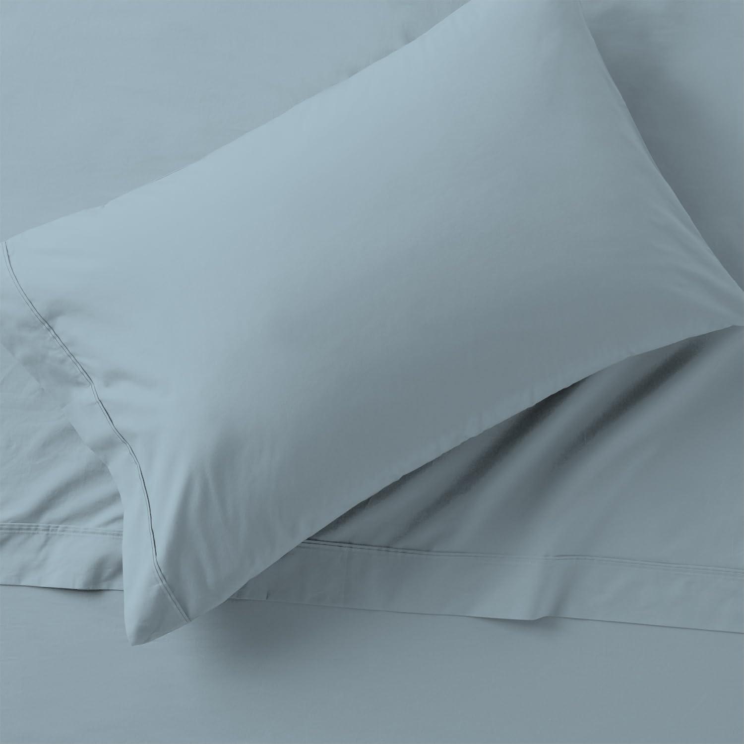 Purity Home 100% Organic Cotton Standard Lavender Percale Pillowcases, 300 Thread Count Breathable, Super Soft, & Cozy 2-Piece Set