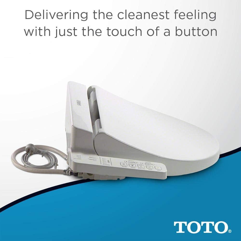 TOTO WASHLET C100 Electronic Bidet Toilet Seat with PREMIST, Rnd,White