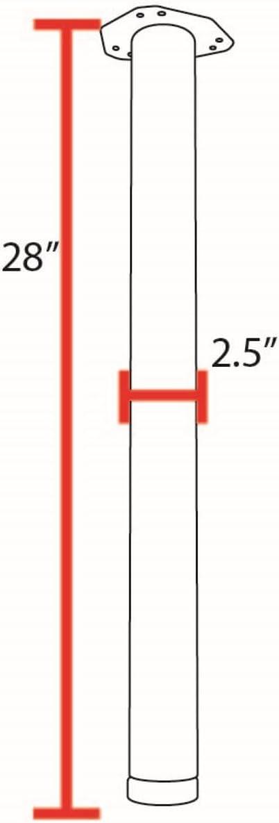 Kee Kee,Post Table Legs,Black,PK4 MTBP27BK