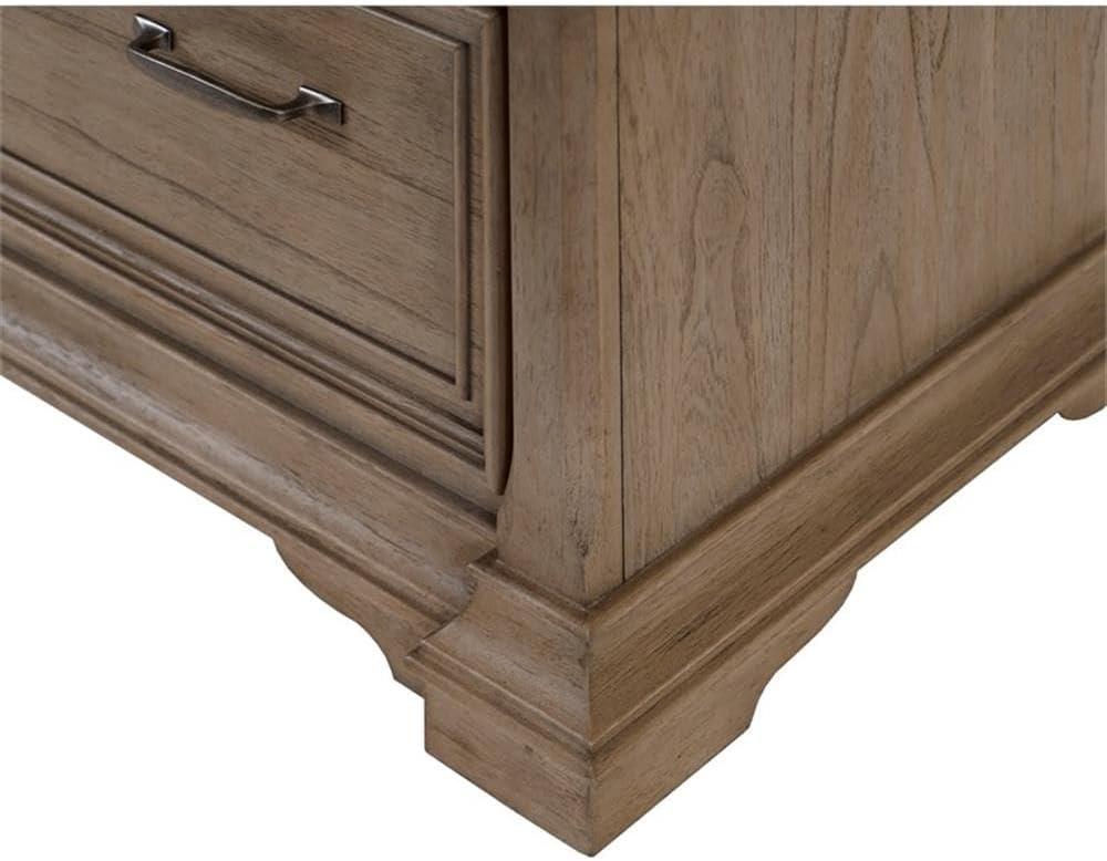 Bristol Traditional Wood Lateral File Light Brown - Martin Furniture: No Assembly, 2 Drawers, 26"H