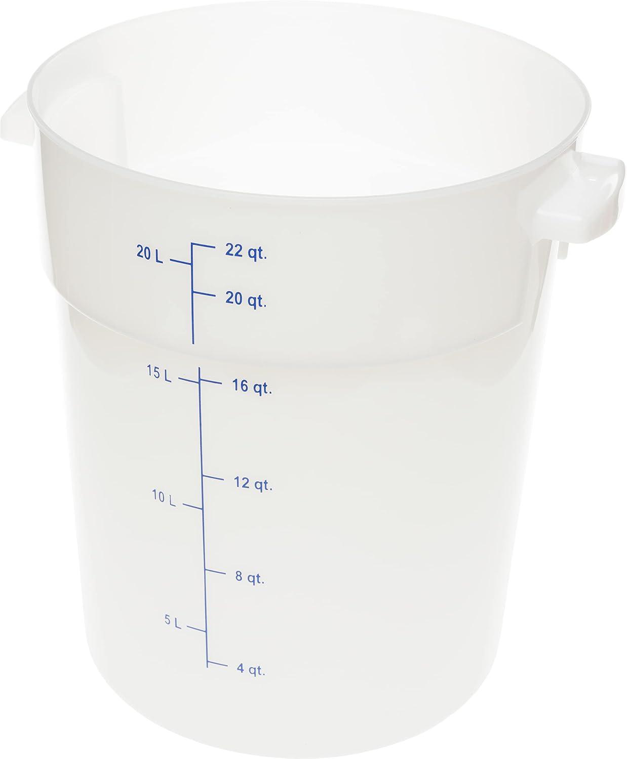 White 22-Quart BPA-Free Plastic Food Storage Jar