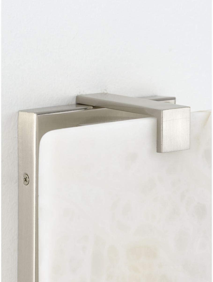 Earthy Glow Brushed Nickel LED Wall Sconce with Stone Dust Shade