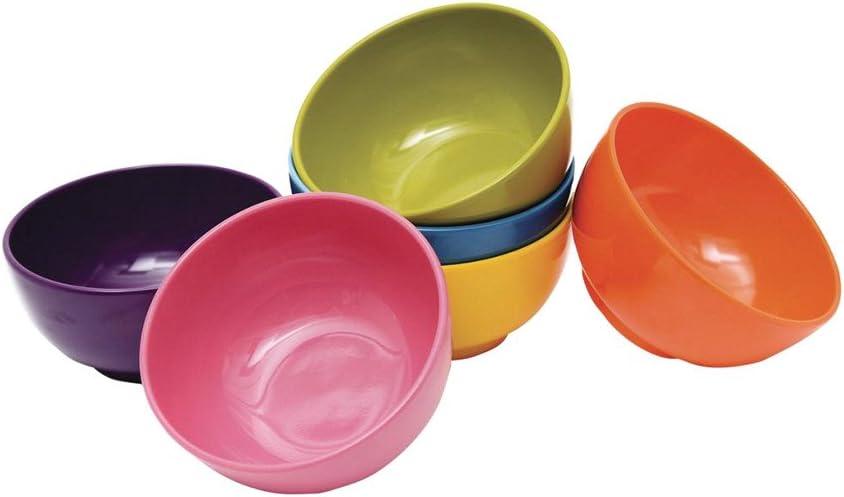 French Bull Assorted Color Melamine Bowl, Set of 6