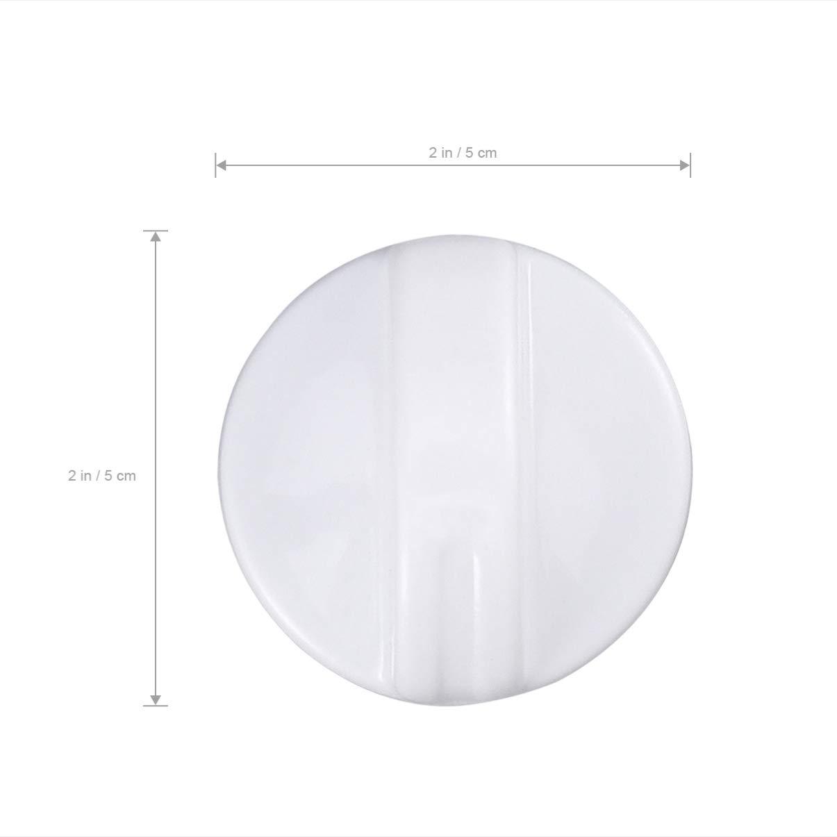 Sparsain Plastic Washing Machine Timer Control Knob for Washer and Dryer Selector (Omnipotent White)