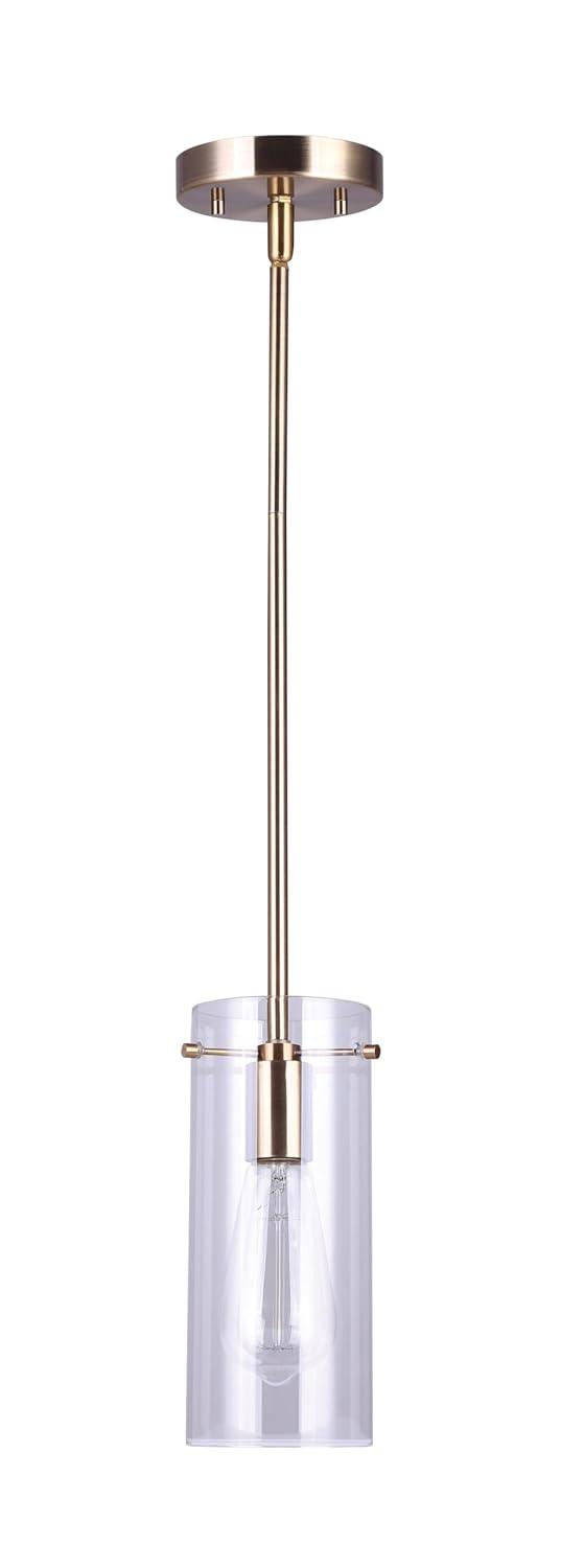 Joni, IPL759A01GD, GD Color, 1 Lt Pendant, Clear Glass, 100W Type A, 4.75inch W x 16.875-58.875inch H