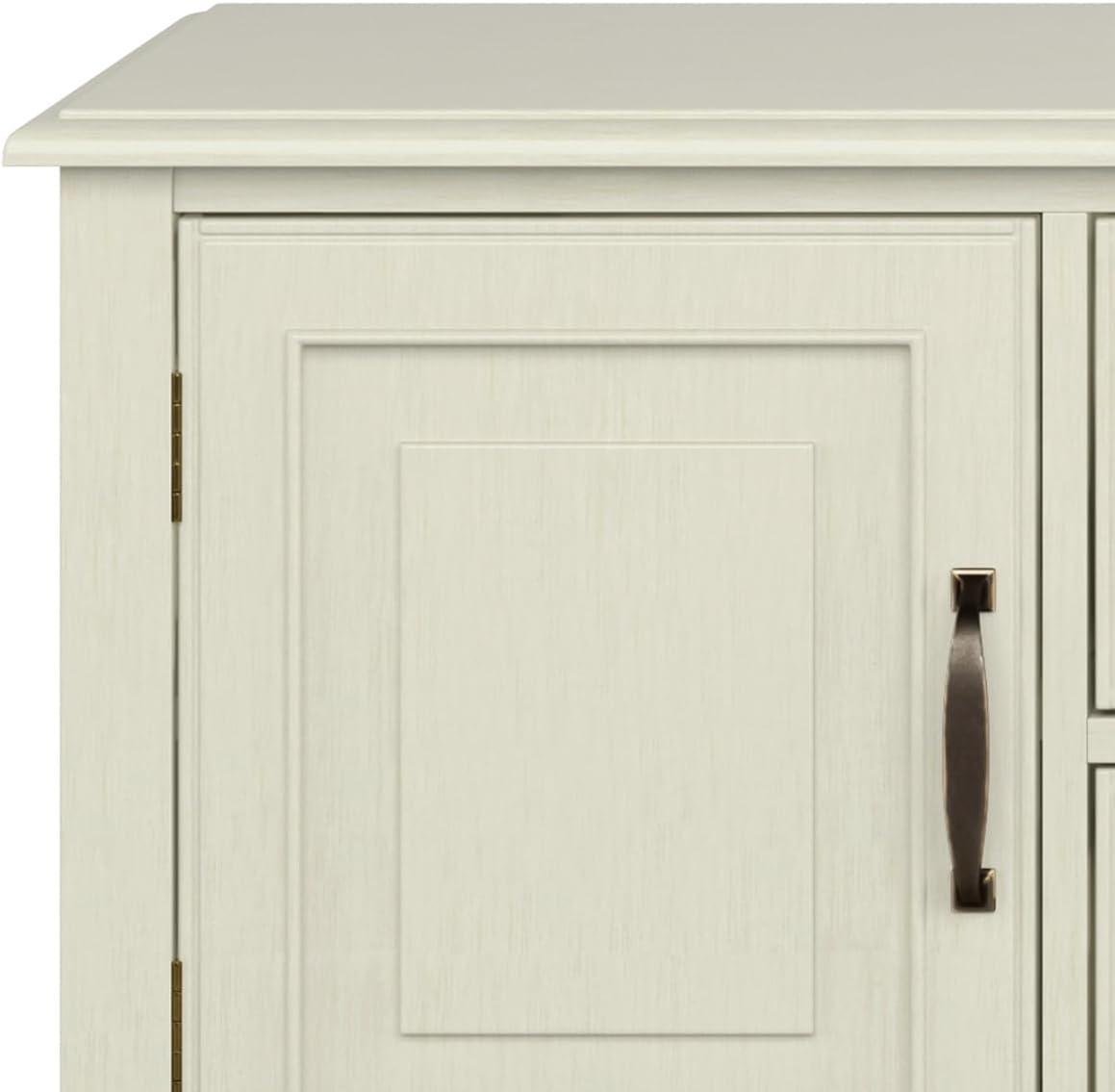 Simpli Home Connaught 72"W Solid Wood Traditional TV Stand for TVs up to 80" with 4 Drawers and 2 Cabinets