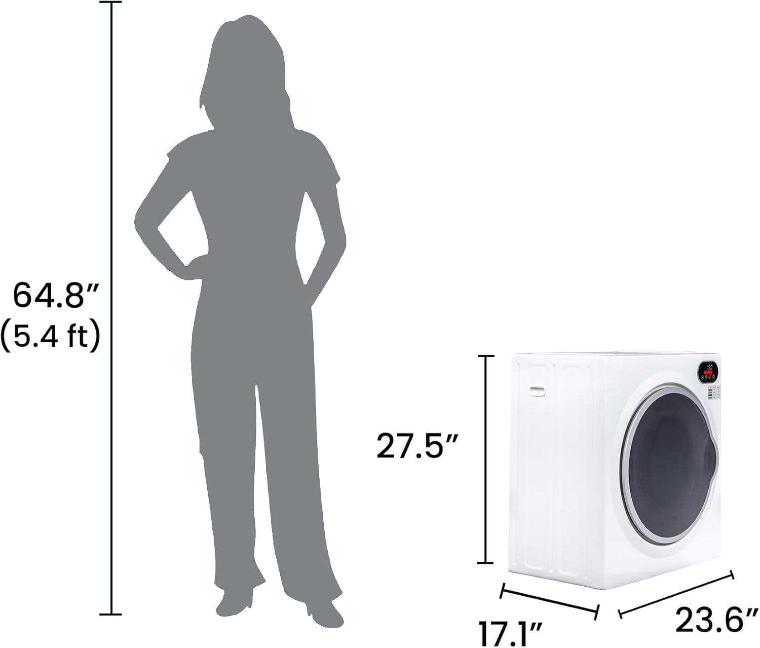 Equator Ultra Compact Short Vented SENSOR Dryer 2.6cf/10lb LED Ops 110V/1400W