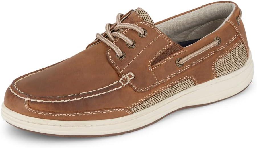 Dockers Mens Beacon Leather Casual Classic Boat Shoe with Stain Defender, Dark Tan, Size 11.5