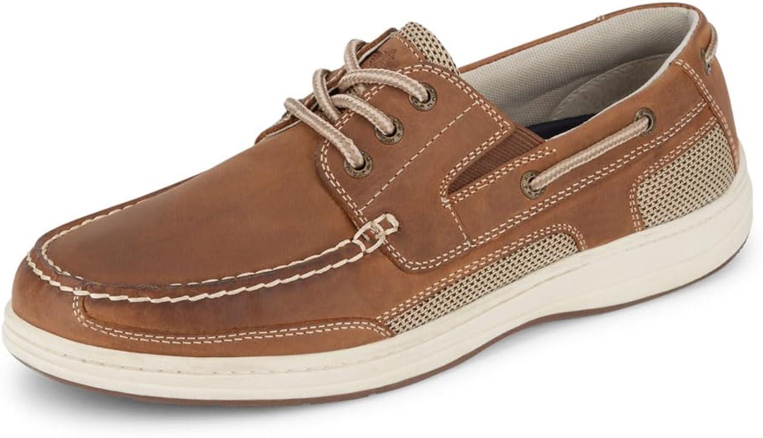 Dockers Mens Beacon Leather Casual Classic Boat Shoe with Stain Defender, Dark Tan, Size 11.5