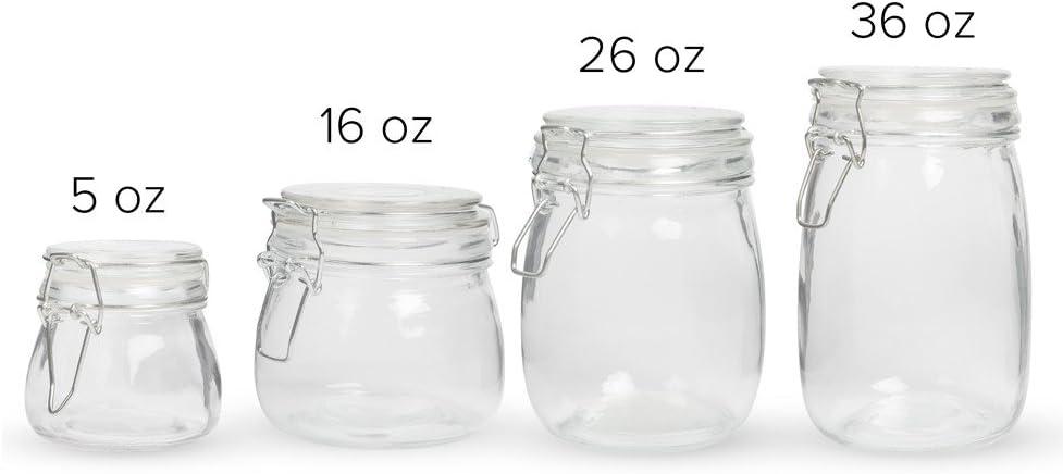 Hinged Apothecary Glass Garnish Jar - 16 oz