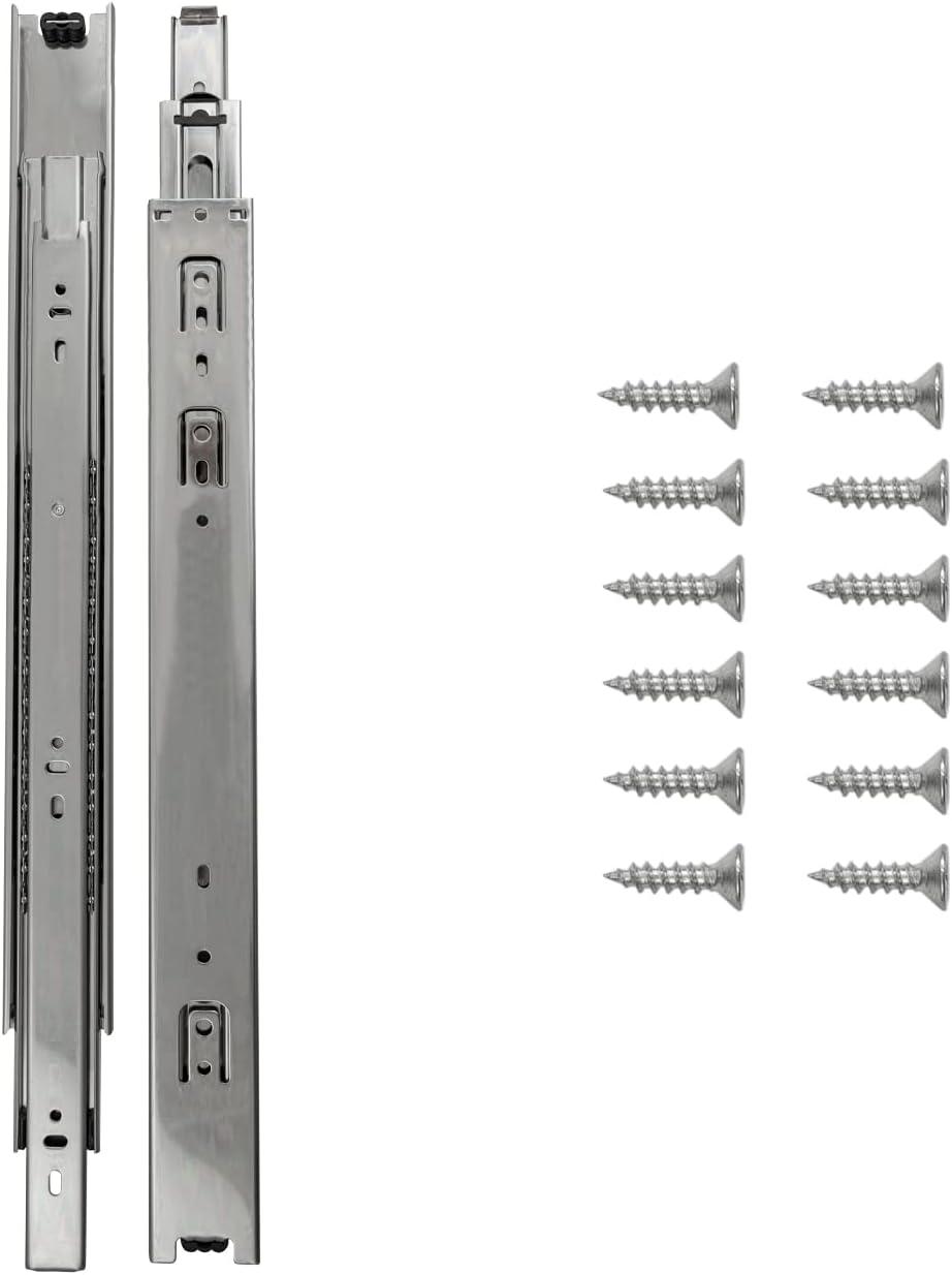 Drawer Slide Side Mount Full Extension Cadmium Finish