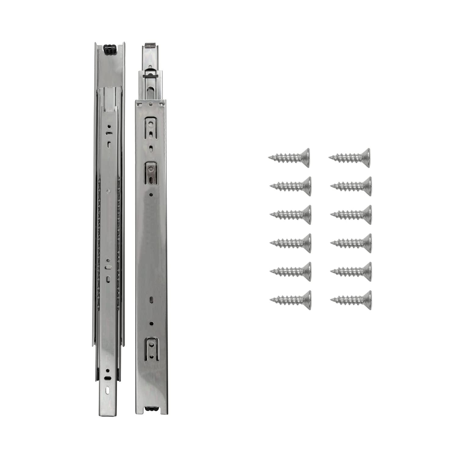 Drawer Slide Side Mount Full Extension Cadmium Finish