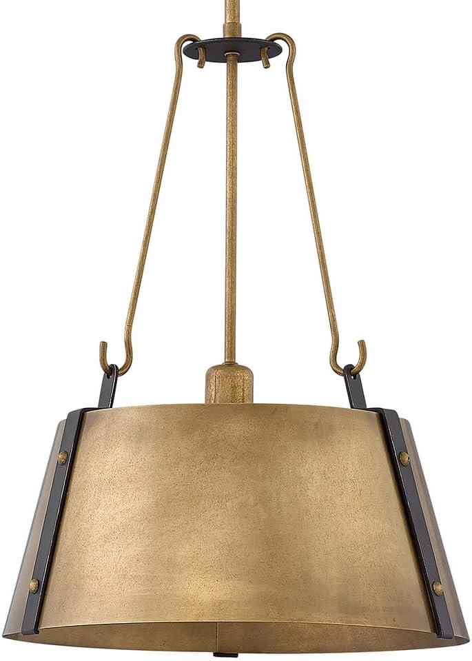 Cartwright Medium 1-Light Drum Pendant w/ Bold Rivets