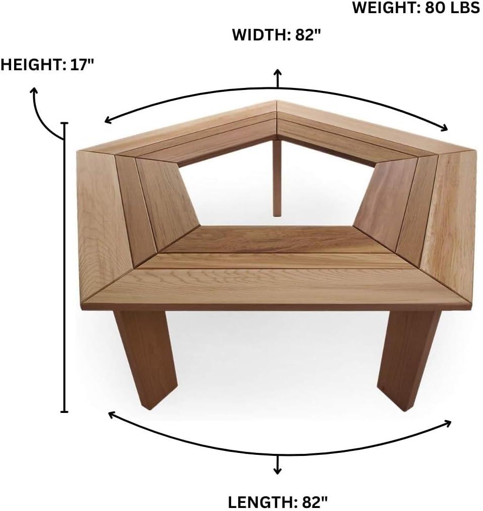 All Things Cedar 5-Sided Tree Bench