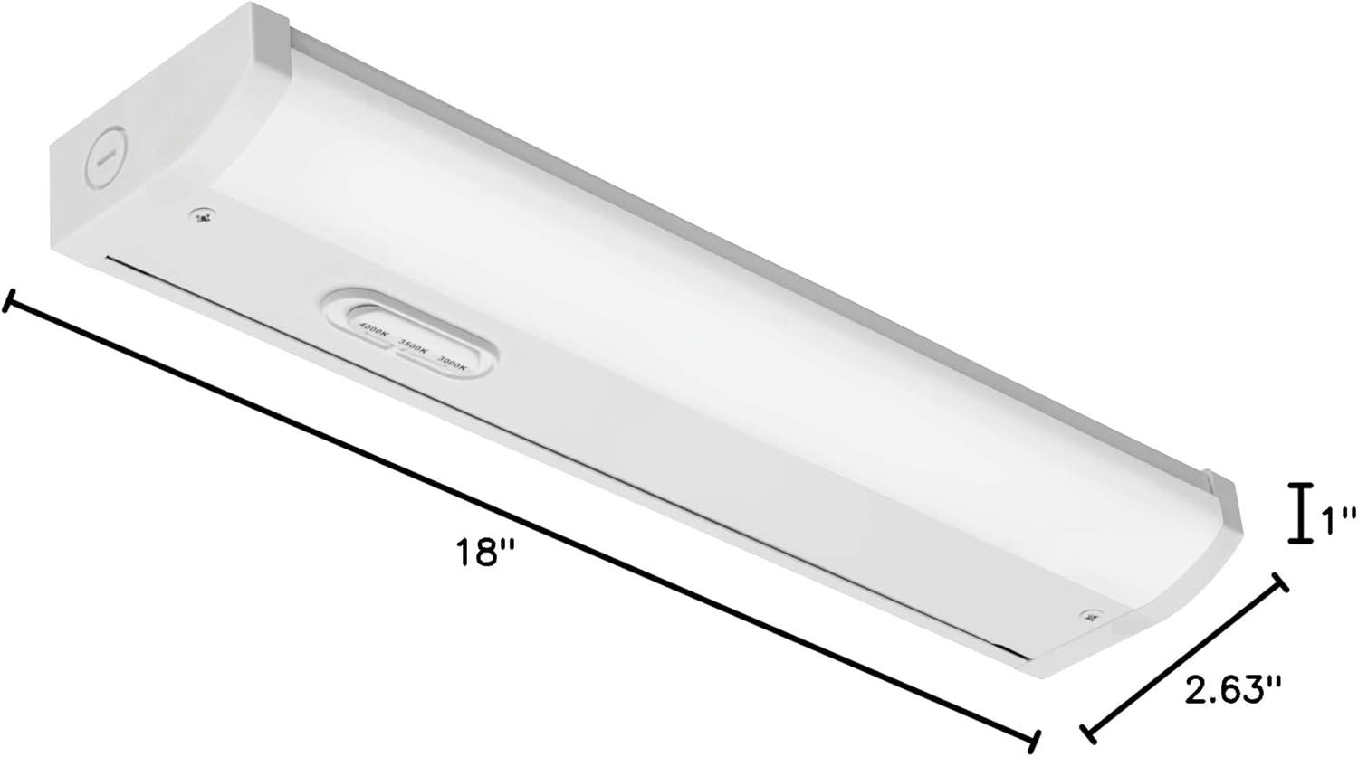 18-Inch White Steel LED Under Cabinet Light